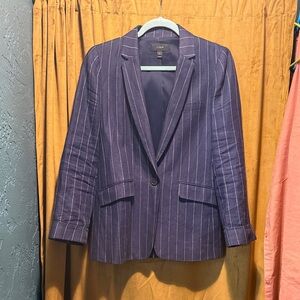 J. Crew Navy Pinstripe Blazer